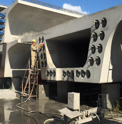 红花岗压浆料施工流程及注意事项